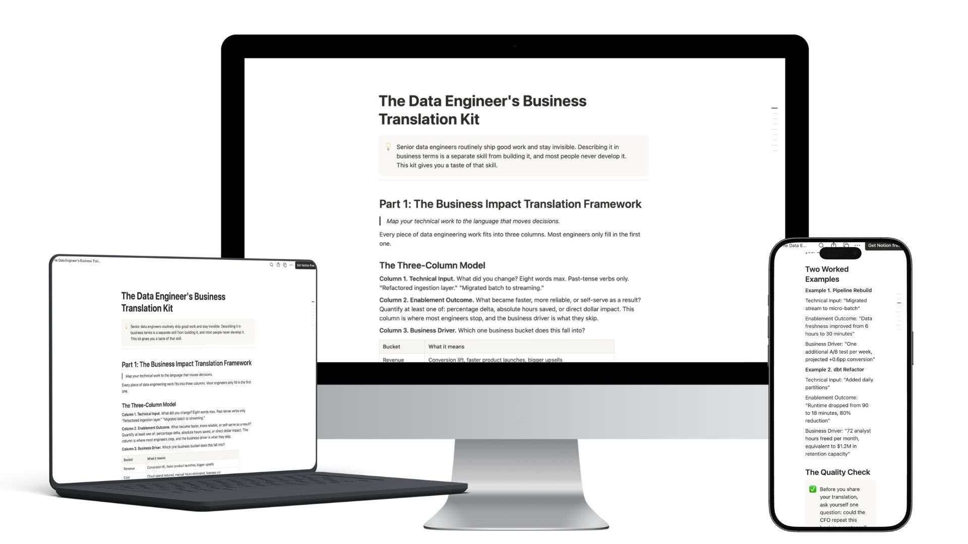 The Data Engineer's Business Translation Kit